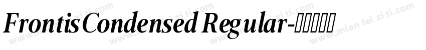 FrontisCondensed Regular字体转换